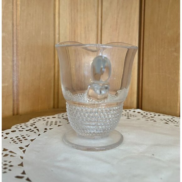 Vintage Duncan Miller Art Deco Clear Teardrop Glass Creamer Solid Ball Handle - Picture 7 of 7